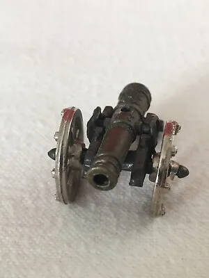 Miniature Metal Toy Cannon Bronze Effect Collectable Vintage • £9.65
