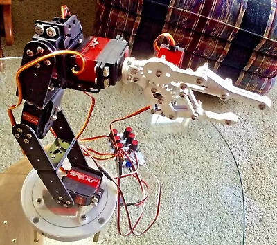 Robot Arm 6-Axis Robotic Arm W/Servos Finished Version Needs Repair Or Fixing • $150