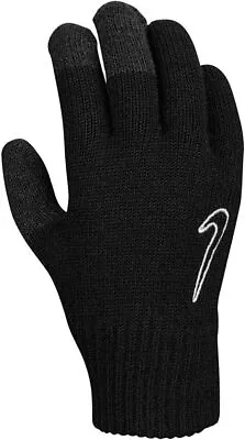 New Nike Tech & Grip 2.0 Knit Touch Screen Black Training Running Gloves L / XL • $12