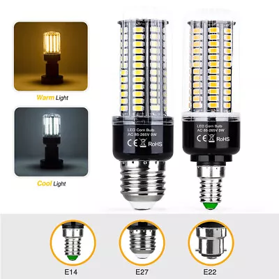 Corn Light E14 B22 LED Bulb Lamp Corn Bulb Aluminum Radiator Lighting Bulb US • $10.61
