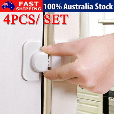$10.69 • Buy 4PCS Baby Pet Safety Fridge Lock AU Kid Proof Cabinet Drawer Cupboard Door Child