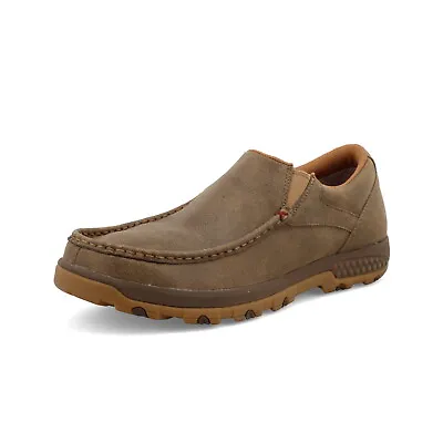 Twisted X Men’s Casual Leather Slip-On Driving Mocs Bomber Brown #MXC0003 • $219.95