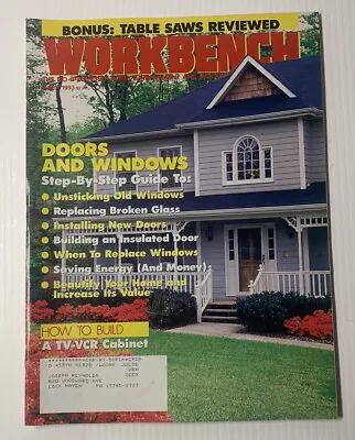 Workbench Magazine Vintage Woodworking Home Improvement 90s March 1993 • $9.99