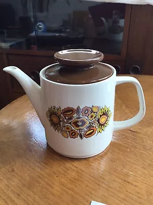 Retro/vintage J & G  Meakin Vintage Teapot - Brown & Yellow Pattern • £12