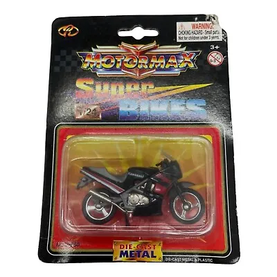 Motor Max Super Bikes Die Cast Metal Motorcycle 1/24 Kawasaki Black Red NEW • $23.99