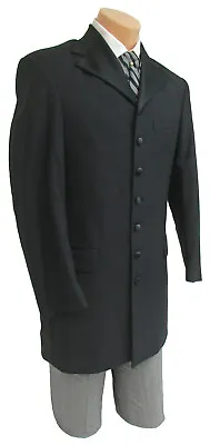 Black Avanti Tuxedo Jacket With Houndstooth Pants Frock Victorian Gothic 42R 35W • $39.99