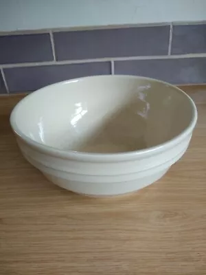 Vintage Traditional Ceramic  Stoneware Mixing Bowl Cream Colour. Excellent. • £19.99