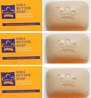 $38 • Buy Nubian Heritage Shea Butter Soap W/ Lavender & Wildflowers (Pack Of 8) 