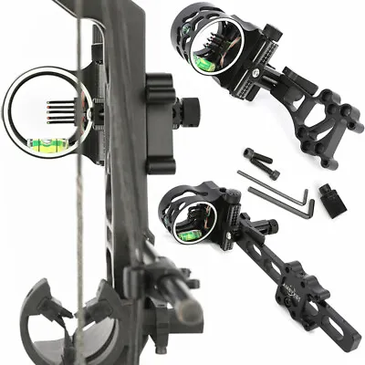 Compound Bow Sight 5 Pin Micro Adjustable Sight Light Archery Hunting Shooting • $46.99