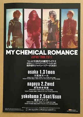 $0 Ship! MY CHEMICAL ROMANCE Japan PROMO Flyer MINI Poster 2011 Tour • $22.95