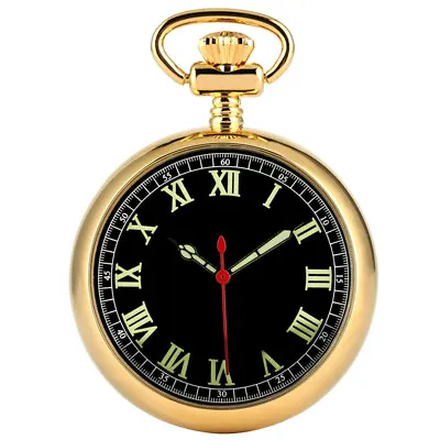 Luminous Arabic Numerals Display Mechanical Hand Winding Pocket Watch Pendant • $18.87