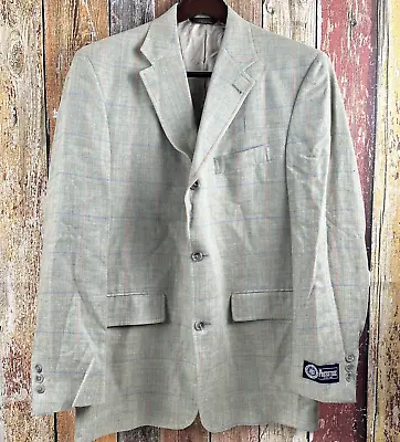 J Press X Magee Of Donegal Men's Linen Silk Mix Sport Coat Jacket 43 Long New! • $254.99