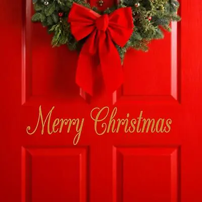 Merry Christmas - Wall Vinyl Decal Sticker Family Kids Holiday Santa Door Art • $6