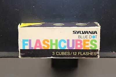 Vintage New - Sylvania - Blue Dot Flashcubes - 3 Cubes / 12 Flashes • $9.99