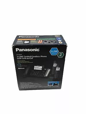 Panasonic KX-TG9582 2 Line Corded/Cordless Phone Link To Cell Black • $130