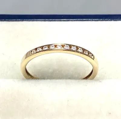 Great Genuine 10K Yellow Gold Women Ring Rings Real With Diamonds 10 Pts (BP) • $101.74