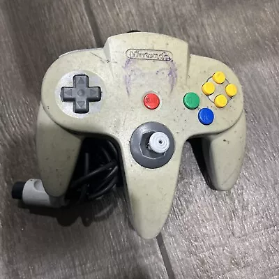 OEM Nintendo 64 N64 Gray Controller NUS-005 Authentic Tested Working Grade F • $19