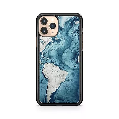 $19.14 • Buy Blue White World Map Phone Case Cover