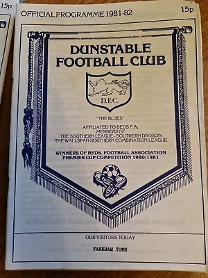 81/82 Dunstable Vs Fareham Town Programme • £1.50