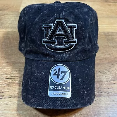 NCAA Auburn University Tigers Black Mineral Wash Adjustable Hat Cap Strapback • $21.24