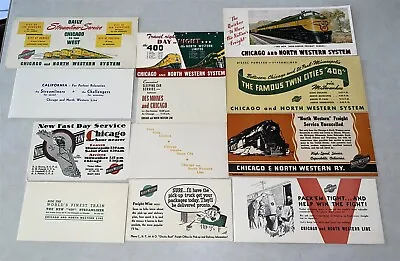 $119.99 • Buy 12 Vintage Chicago & Northwestern Railroad Advertising Ink Blotters