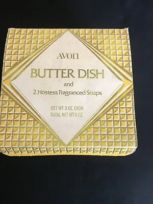 Vintage AVON - Butter Dish And 2 Hostess Fragranced Soaps Never Used • $25