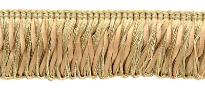 Caramel Beige 2  Satin Ribbon Loop Fringe [27 Yards] • £128.45