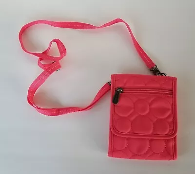 Thirty One - Vary You Mini Crossbody Wallet Pink Quilted Dots Bag Purse - LN • $7.99