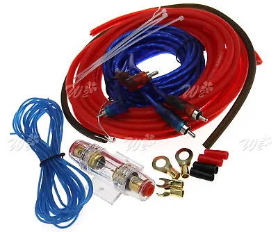£13.66 • Buy Car Kit Audio Sound Speaker Fuse Amp Amplifier Wiring Cable Wire 800 Watt