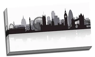 London City Skyline Silhouette Canvas Print Wall Art 30x16  • £24.99