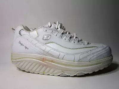 Skechers 11800 White Yellow Shape Ups Metabolize Women's Walking Shoes Size 9.5 • $13.59