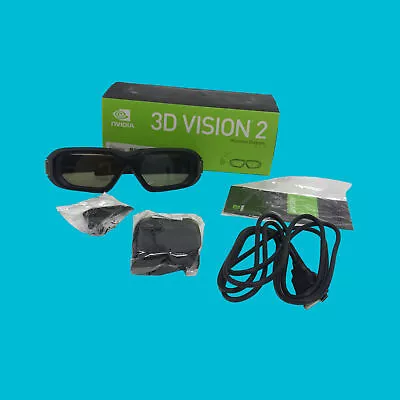 NVIDIA 3D Vision 2 IR GAME MOVIE 3D GLASSES  Immersive Wireless Glasses #OB2468 • $117.98