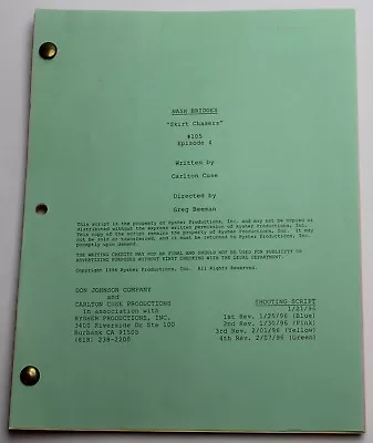 NASH BRIDGES / 1996 Original TV Series Script Skirt Chasers Season 1 Episode 3 • £96.42