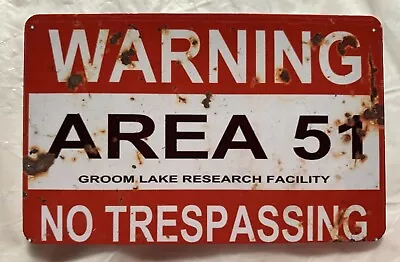 Warning Area 51 MAGNET Groom Lake Alien UFO Nevada No Trespassing Roswell Fridge • $9.99