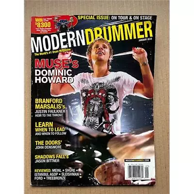 Muse Modern Drummer Magazine January 2010 Dominic Howard Cover With More Inside  • $13.89