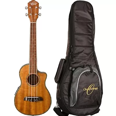 Oscar Schmidt OU6LCEK Acoustic Electric Tenor Ukulele With Gig Bag Hawaiian Koa • $413.10