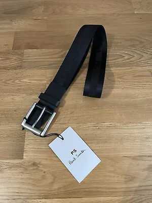 £50 • Buy Paul Smith Webbing Belt Black Size 34 Brand New With Tags Belts