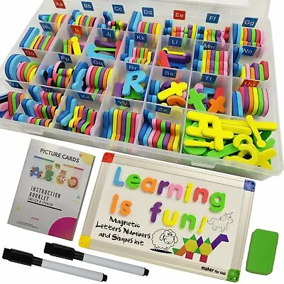 Makekforkids 291pcs Magnetic Letters Numbers And Shapes • $36.97