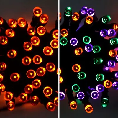 100 New LED Bright Orange String Fairy Lights Halloween Party House Decoration • £10