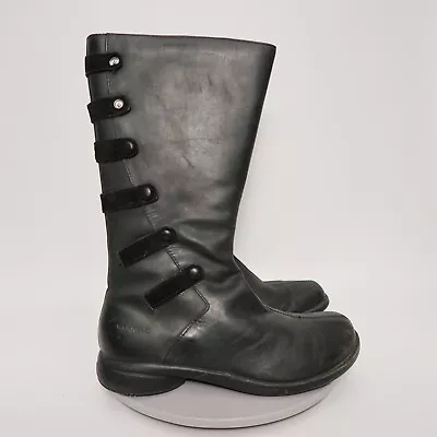 MERRELL Tetra Launch Black Leather Waterproof Boots Women's 8 J40082 • $50.30