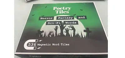 Poetry Tiles - 536 Horror Fantasy SciFi Themed Fridge Word Magnets For Halloween • $7