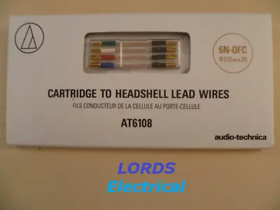 £29 • Buy Audio Technica At6108 Cartridge To Headshell High Purity Lead Wires 6n-ocf 