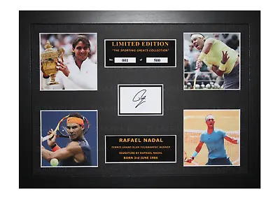 Rafael Nadal Signed Ltd Edition Framed Picture Memorabilia • £19.99
