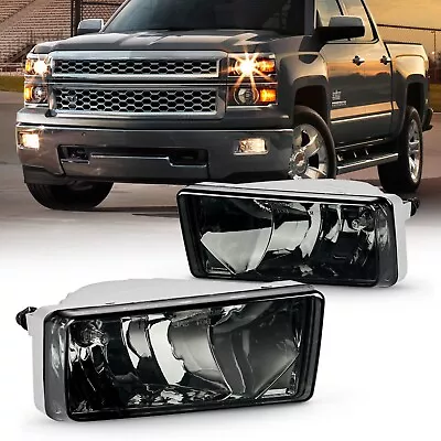 Fit 2007-2014 Chevy Silverado 1500 2500 Front Bumper Fog Lights Lamps Pair • $32.99