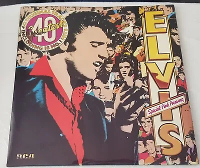 £14.99 • Buy Elvis Presley - Elvis's 40 Greatest - 12  Double LP - 2 X Pink Vinyl Record 1978