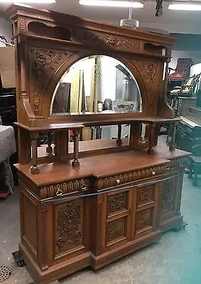 Carved Oak Sideboard R.j. Horner • $2450