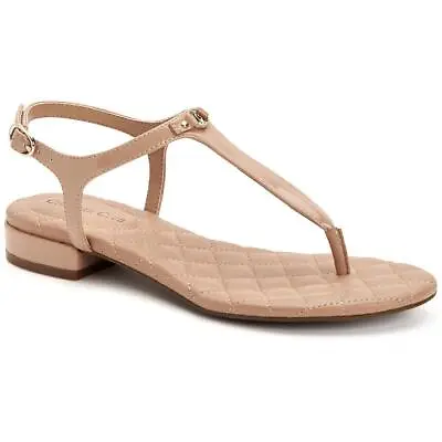 Charter Club Womens Carinna Quilted Evening T-Strap Sandals Shoes BHFO 3789 • $15.99