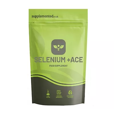 Selenium 200mg + ACE180 Tablets Vegan Supplement Immune System Hair Nails • £6.99