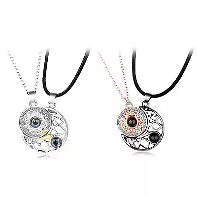 A Pair Magnetic Couple Necklace Matching Couple Necklaces I Love You Remarkable • $10.40