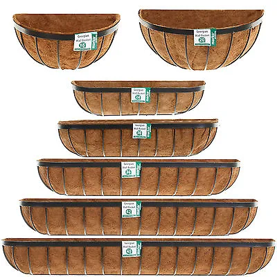 Wall Basket Planter Georgian 5 Sizes Flower Basket Window Box Trough + Cocoliner • £19.99